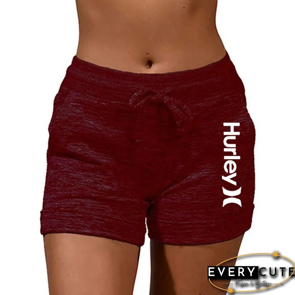 Summer Womens Cotton High Waisted Shorts-Quick-drying Sports Fitness Yoga Pants-Casual