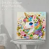 DIY Pearl Painting Unicorn for Home Decor with Frame(25x25cm)
