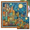 Colored Houses-14CT Stamped Cross Stitch 40*40cm/15.75*15.75in tapestrymarket