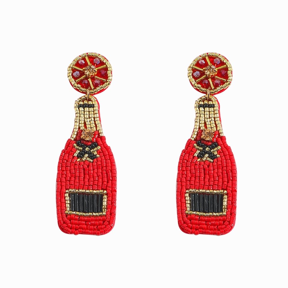 Dvacaman Bohemian Colourful Weave Beaded Flower Statement Drop Earrings Women Ethnic Handmade Seed Beads Dangle Earrings Jewelry