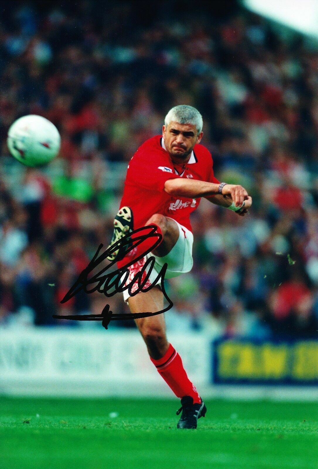 Fabrizio Ravanelli Signed 12X8 Middlesbrough F.C. Photo Poster painting AFTAL COA (9057)