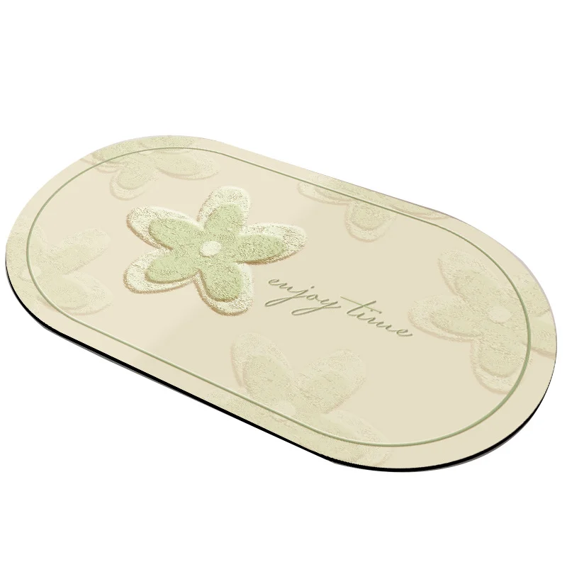Athvotar Pure And Fresh Household Toilet Door Carpet Toilet Water Suction Fast Dry Anti-Slip Foot Mat Bathroom Soft Diatom Mud Floor Mat