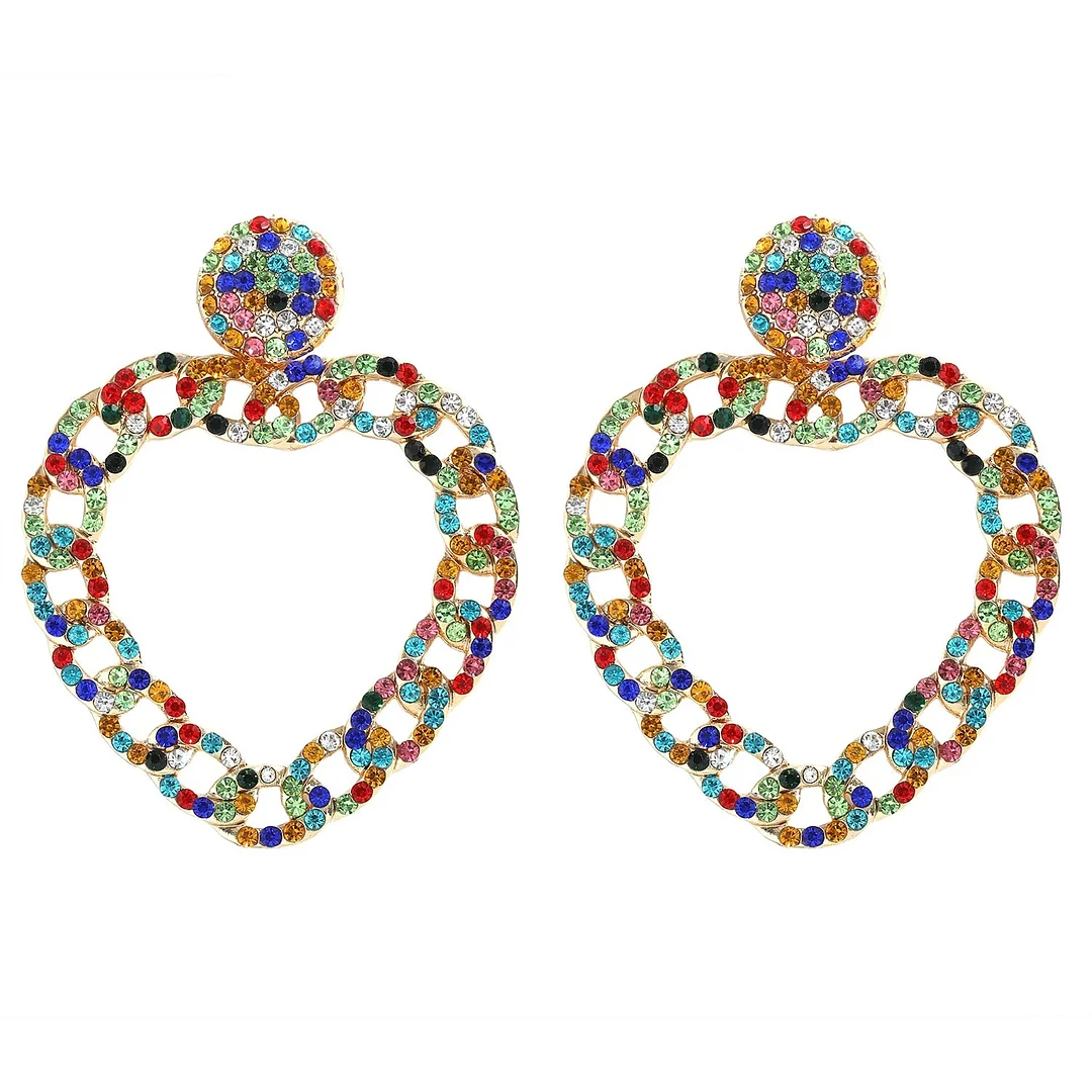 Dvacaman New Designs Crystal Square Drop Earrings for Women 2019 Fashion Rhinestone Statement Earrings Dangle Wedding Jewelry