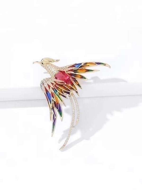 Fashion Pin Phoenix Alloy Diamond Women'S Corsage2