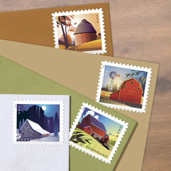 2021-usps-barns-postcard-forever-postage-stamps