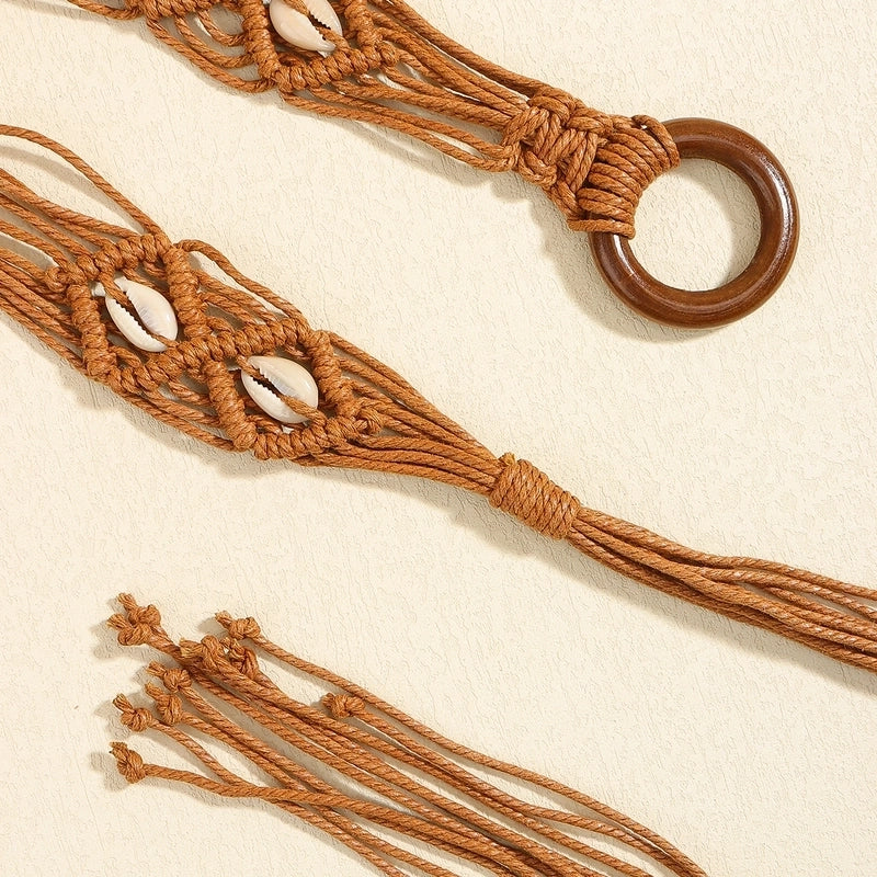 Casual Elegant Minimalist Geometric Braid Women’s Woven Belts