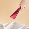 2 PCS 3-in-1 Measuring Spoons 6 Different Sizes Polygons Flat Fold Spoon(Red)