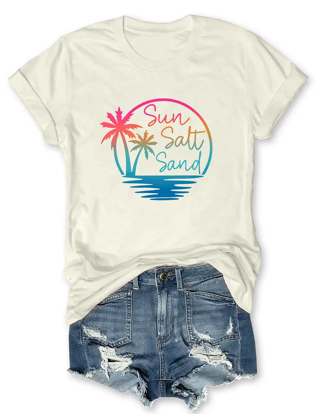 Retro Summer Sun Salt Sand T-shirt