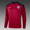 2024 England Half-Pull Training Suit Red Football Shirt 1:1 Thai Quality