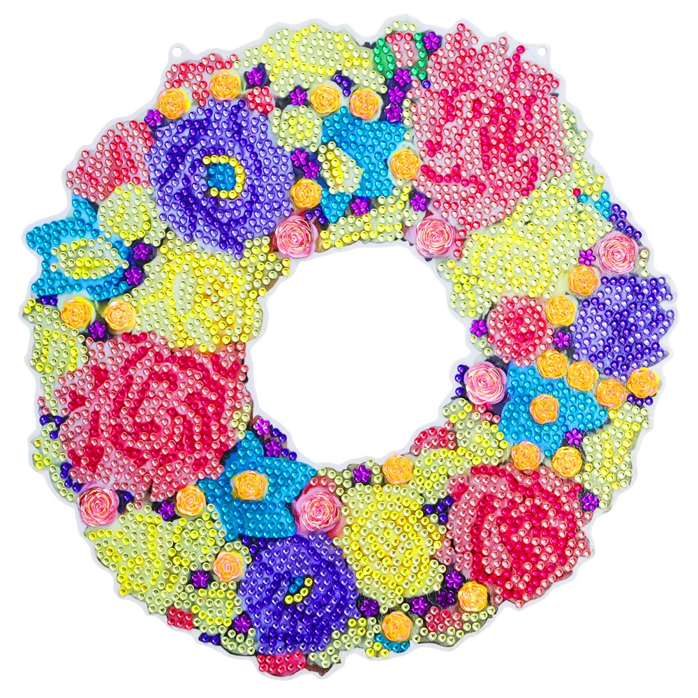 DIY Diamond Painting Hanging Wreath - Santa