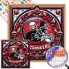 Club de rugby-Peinture diamant ronde abdominale partielle-40*40cm