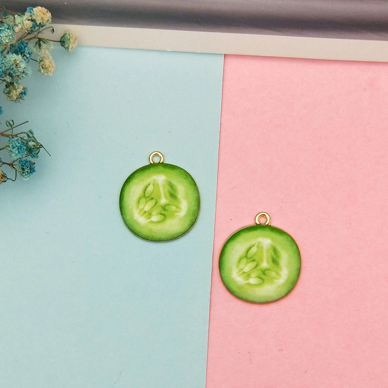 10 PCS/Package 19*26mm Metal Fruit Pendant Jewelry Accessories