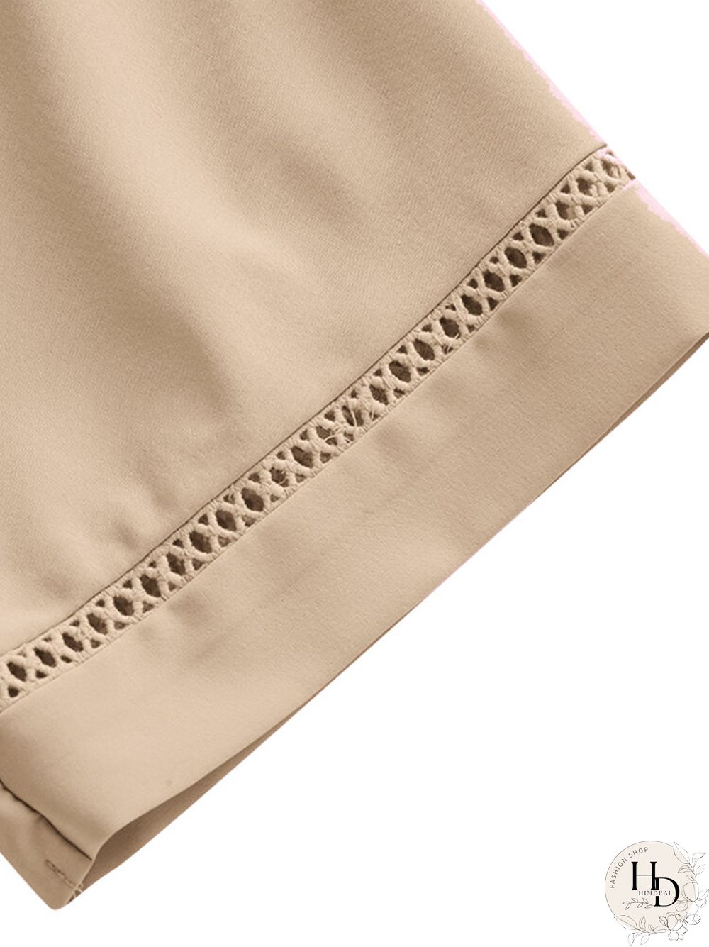 Solid Color Stitching Pleated V Neck Loose Dress