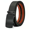 Leather Ratchet Belt With Adjustable Buckle