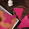 10 Pack - 12"x10" Self-Adhesive Glitter DIY Craft Foam Sheets - Hot Pink