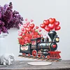 DIY Train Heart Acrylic Special Shape Diamond Painting Desktop Ornaments