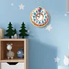 2Pcs Dessert DIY Diamond Painting Ornament with Clock Function Home Decor Art