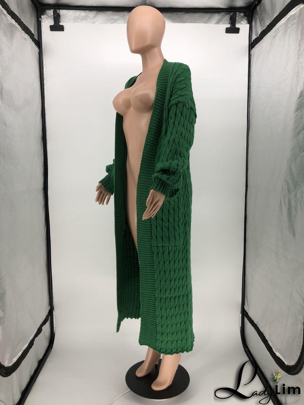 Women Winter Long Sleeve Plush Long Sweater Jacket