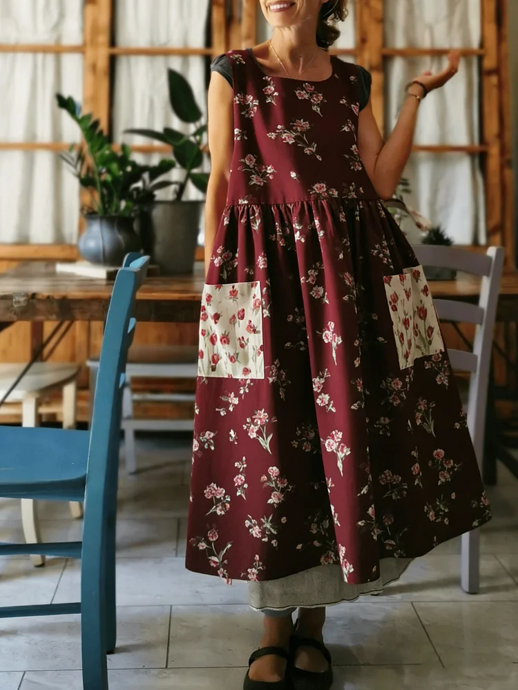 Vintage Print Apron
