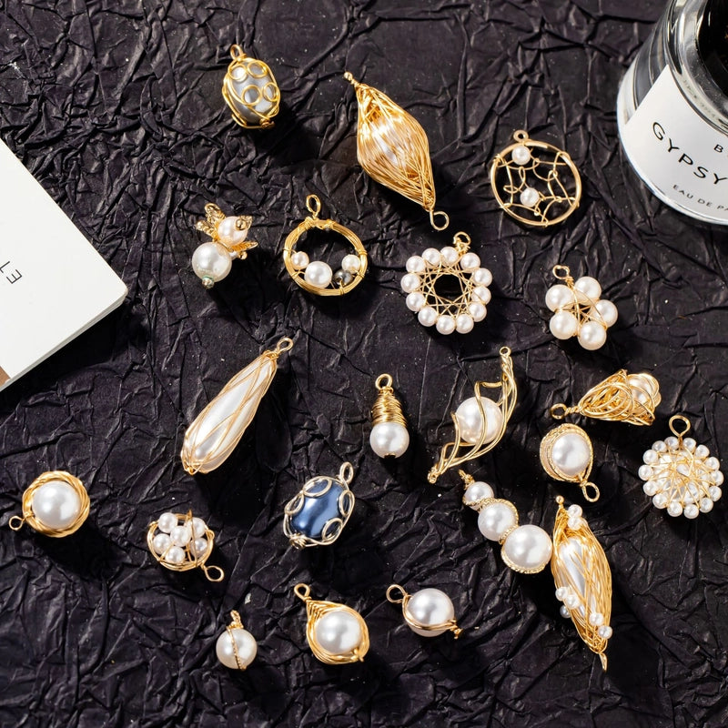 10 PCS/Package Copper Geometric Pendant Jewelry Accessories