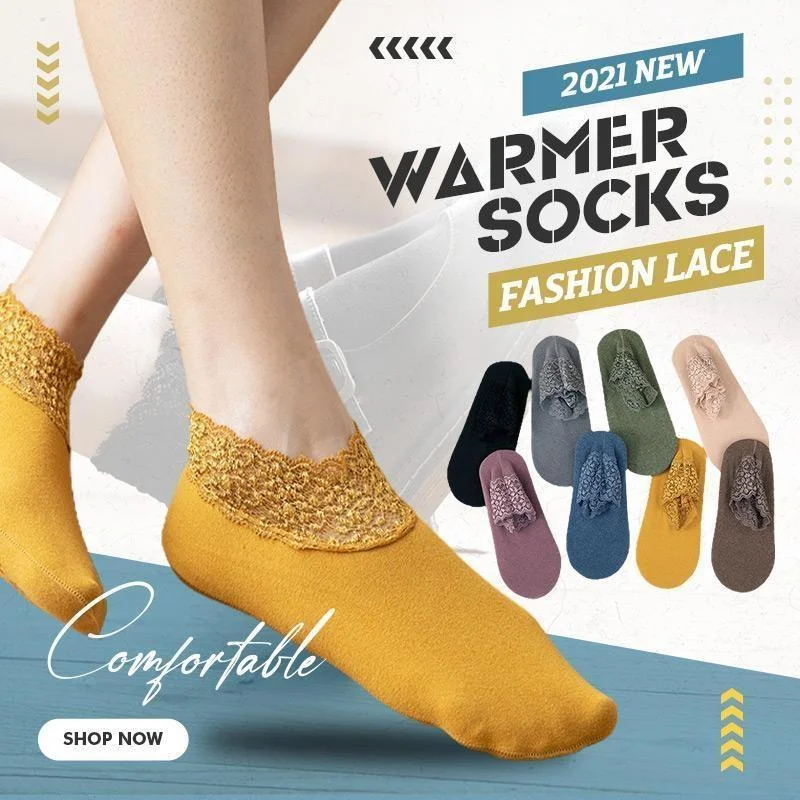 New Fashion non-slip Lace Warmer Socks DMladies