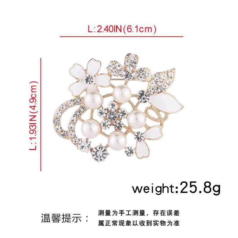 Elegant Glam Pin Heart Shape Flower Bow Knot Alloy Plating Artificial Pearls Women’s Brooches