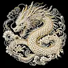 DIY Pearl Painting Dragon for Home Wall Decor with Frame(30x30cm)