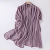 Soft Chiffon Pleated Silver Line Hijab Shawl Scarf