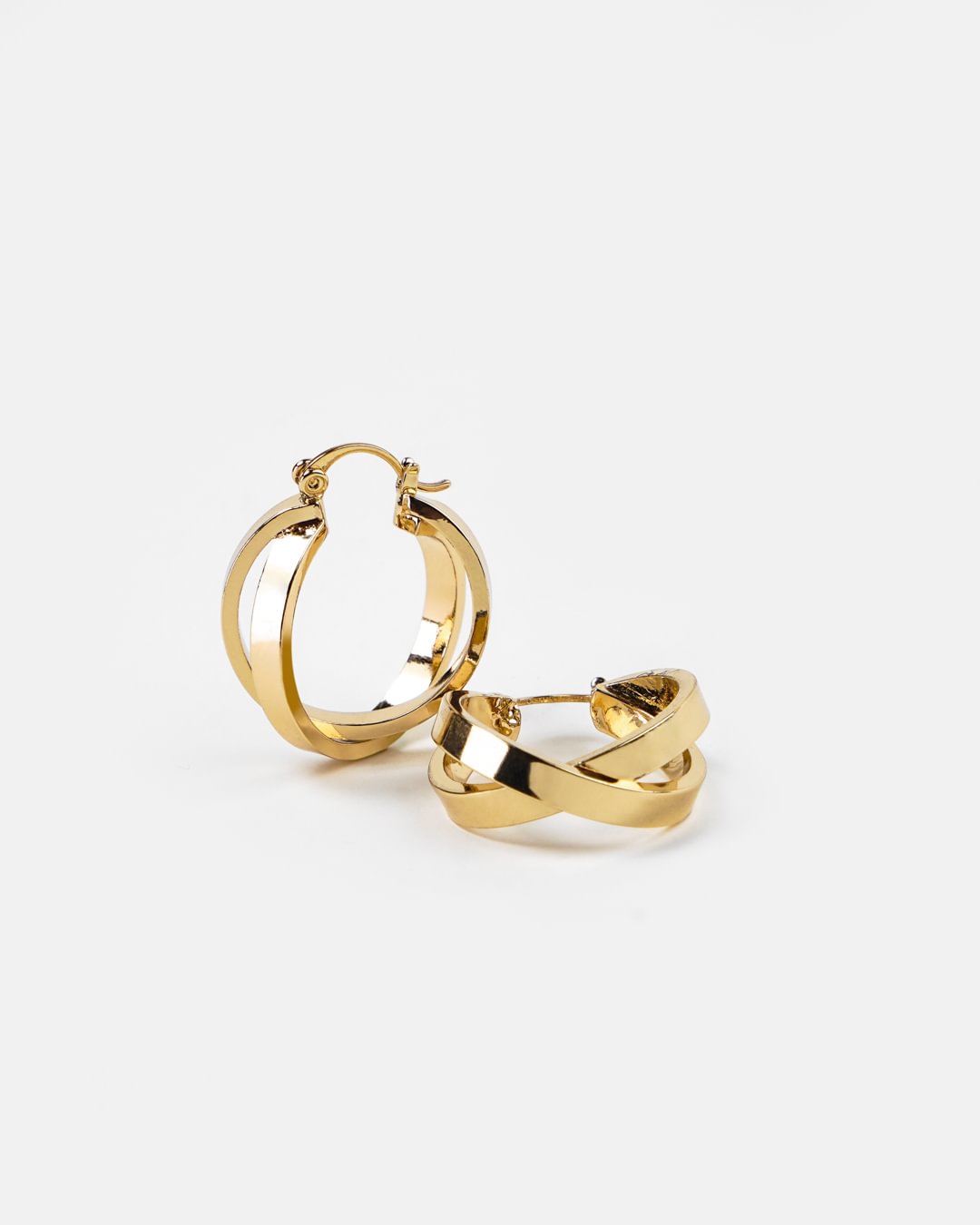 FashionV-FashionV Golden Cross Earrings