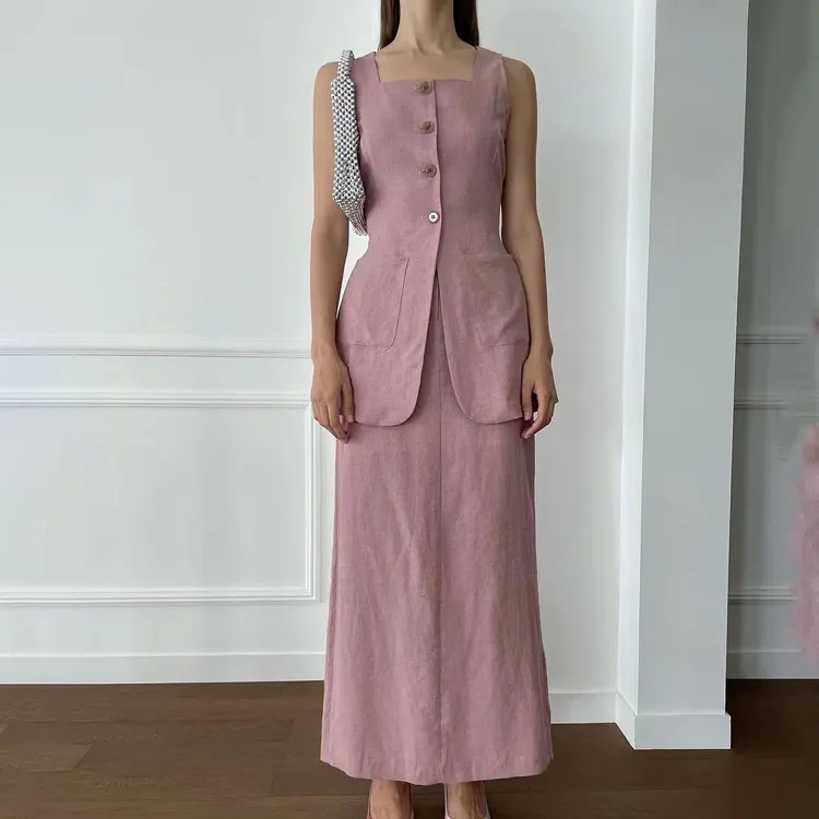 Churchf Churchf New Fashion Sleeveless Vest Vest Skirt Suit Summer Two Sets Of Advanced Sense