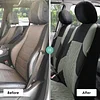 FH Group Front Set Premium Cloth Car Seat Covers for Low Back Car Seat with Removable Headrest, Universal Fit, Airbag Compatible Seat Cover for SUV, Sedan, Beige