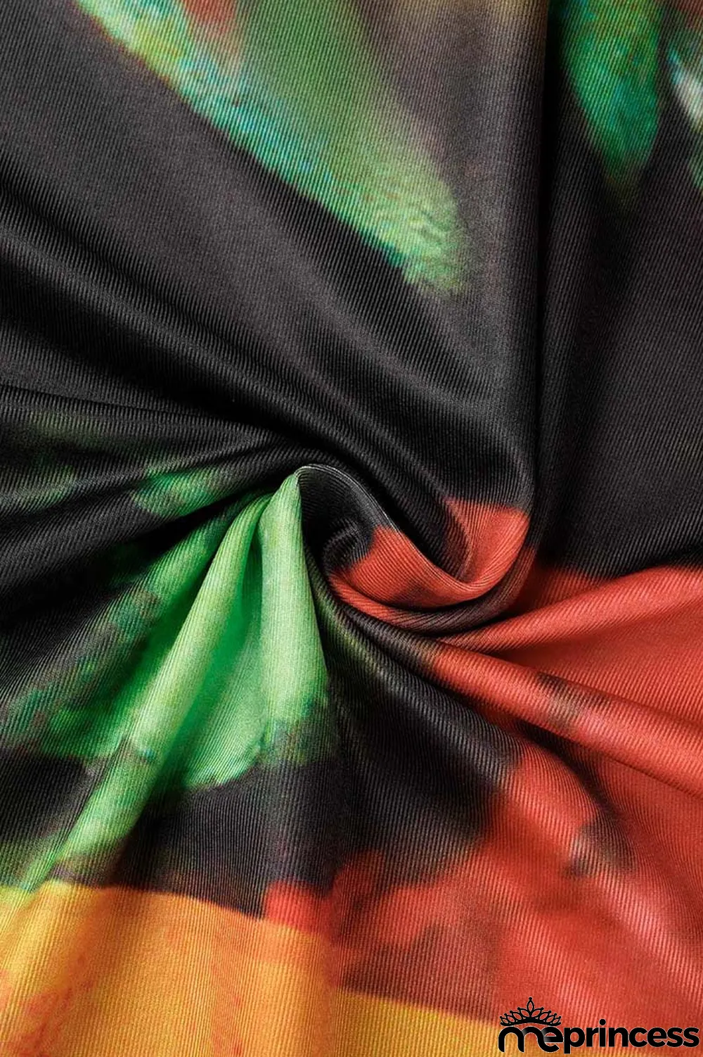 Colour Sexy Print Basic O Neck Short Sleeve Two Pieces