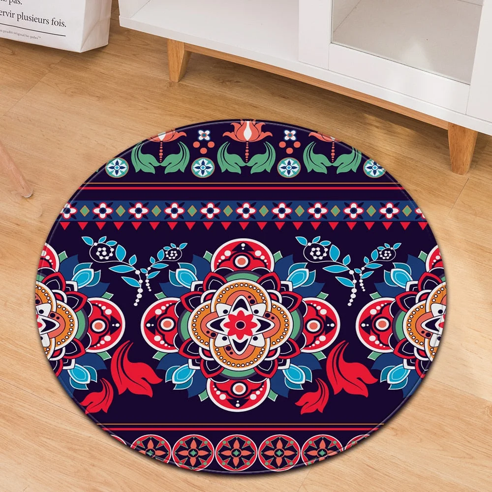 Modern Round Carpet Computer Chair cushion Kids Room Carpet 3D Printing Bedroom Floor Bedside Mat Living Room  Decoration Rug