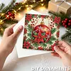 6pcs Poinsettia Xmas DIY Diamond Painting Cards Art 15x15cm for Adults