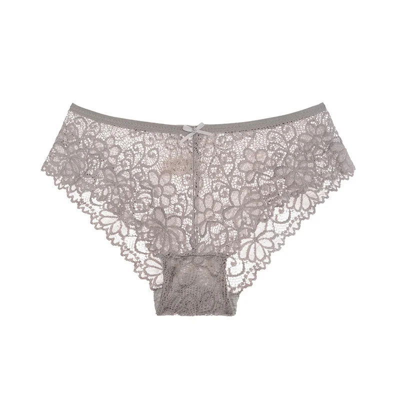 1 Pcs Sexy Lace Panties For Woman Low Waist Breathable Female Panty Hollow Transparent Briefs Hot Sale Underwear Women BANNIROU