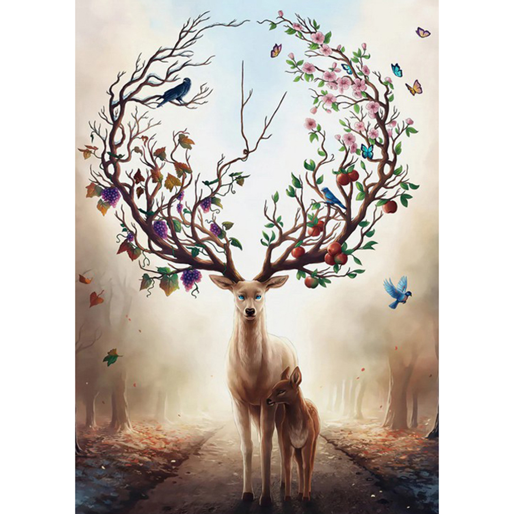 

Deer - Round Drill Diamond Painting - 45*85CM (Big Size), 501 Original