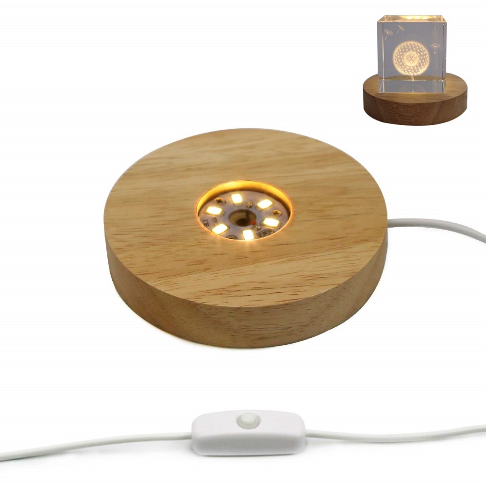 

Solid Wood LED Base Luminous Crafts Light, 501 Original
