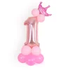 10PCS Blue Pink Party 0 - 9 Numbers Aluminum Film Latex Balloons Birthday Anniversary Decors