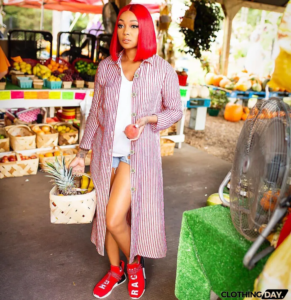 Casual Striped Buttons Long Sleeve Maxi Coat