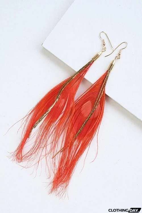 Peacock Feather Earring