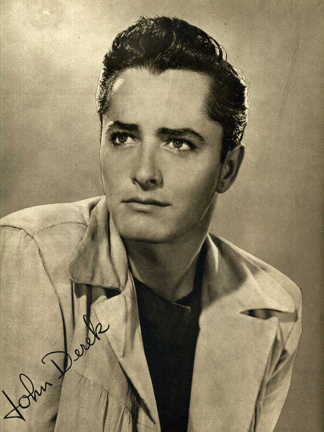 JOHN DEREK Signed Photo Poster paintinggraph - Film Actor / Director - preprint