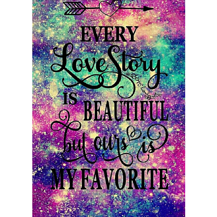 Love Poster - Full Round - Diamond Painting