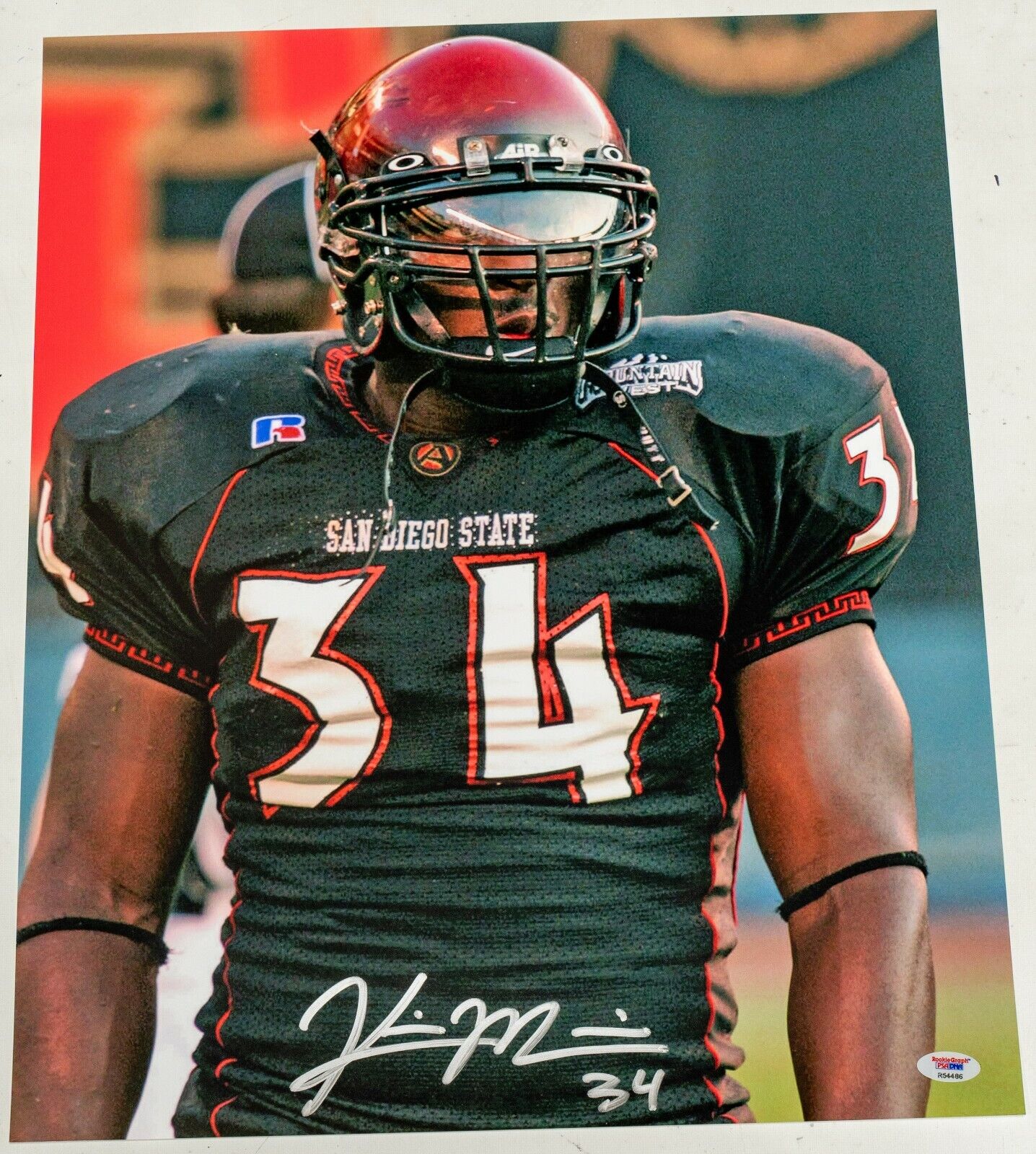 Kirk Morrison Signed SDSU Aztecs Football 16x20 Photo Poster painting PSA/DNA COA NFL Autograph