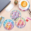(US Local)[Upgrade]4Pcs Acrylic Special Shape Mandala DIY Waterproof Diamond Painting Coaster