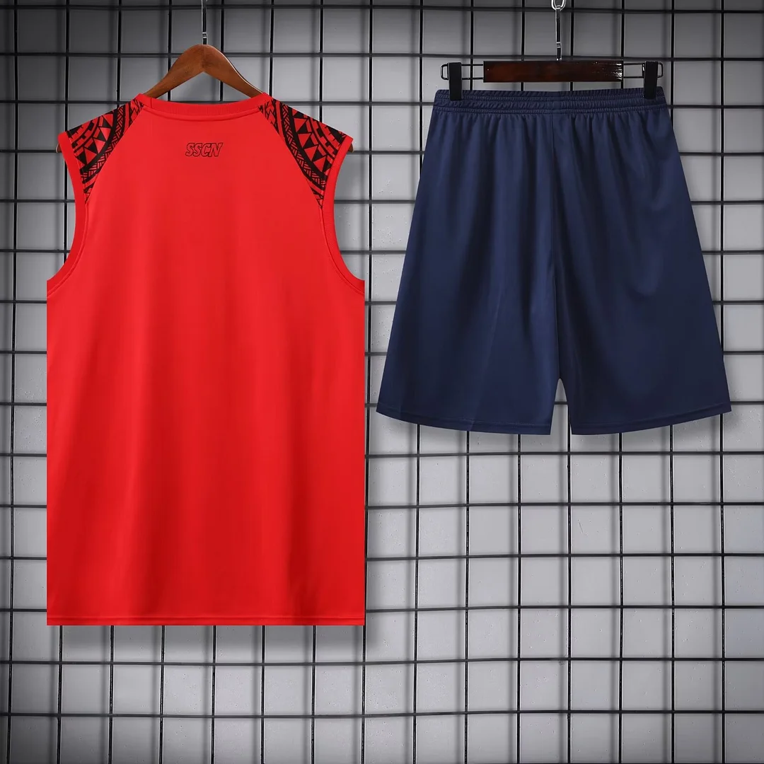 2024/2025 Napoli pre-match training Red Jersey+Shorts 1:1 Thai Quality