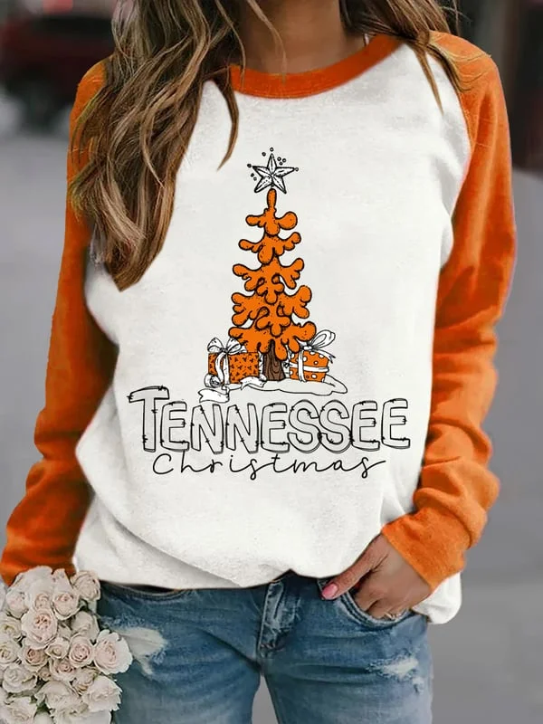 Women's Tennessee Christmas Print Sweatshirt