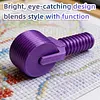 Diamond Art Roller Tools and Accessories for Rhinestone Embroidery with 10 Ridges Diamond Art Roller Straightener for Craft Lover Beginners (Solid Purple)