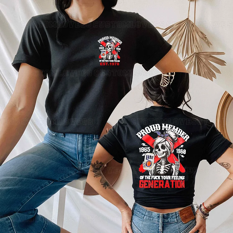 Custom Gen X Millerlite Halloween T-shirt