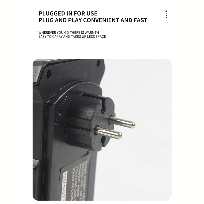 Likron Watches Compact Plug-in Wall Heater with Digital Timer Adjustable Speed Portable Mini Electric Fan Warmer for Small...