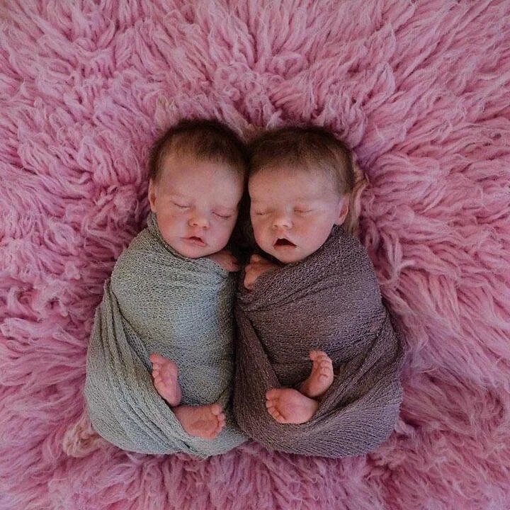 GSBO-Cutecozylife-12'' Real Newborn Surprise Lifelike Little Reborns Sister Twins Reborn Baby Doll Girl Aidan and Nadia Top Gifts 2023 Kids Deals